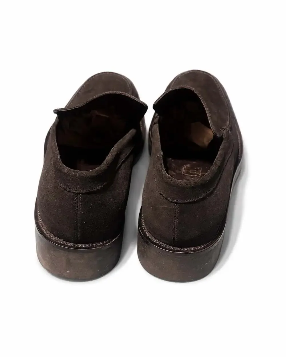 Gucci Mens Black Suede Square Toe Apron Loafers Slip On Shoes EU 46 US 12.5